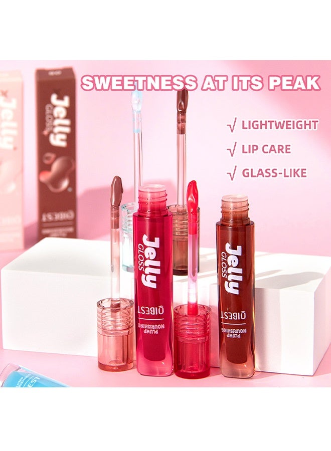 QiBest Colored lip oil 3g Hydrating and moisturizing light and shiny nourishing liquid lip balm lip gloss moisturizing lip cream 04# - Image 4